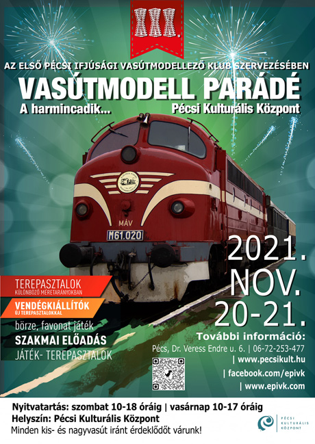 Vasútmodell Parádé, 2021, Pécs, EPIVK